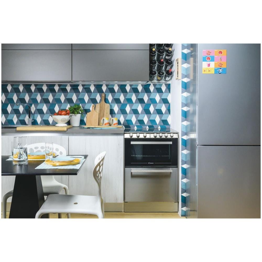 Cucina Elettrica Gas TRIO4GXNT / 1 4 Fuochi a Gas Forno Elettrico Grill Classe A Dimensioni 60 x 60 x87.5 cm Colore Argento - Foto 2