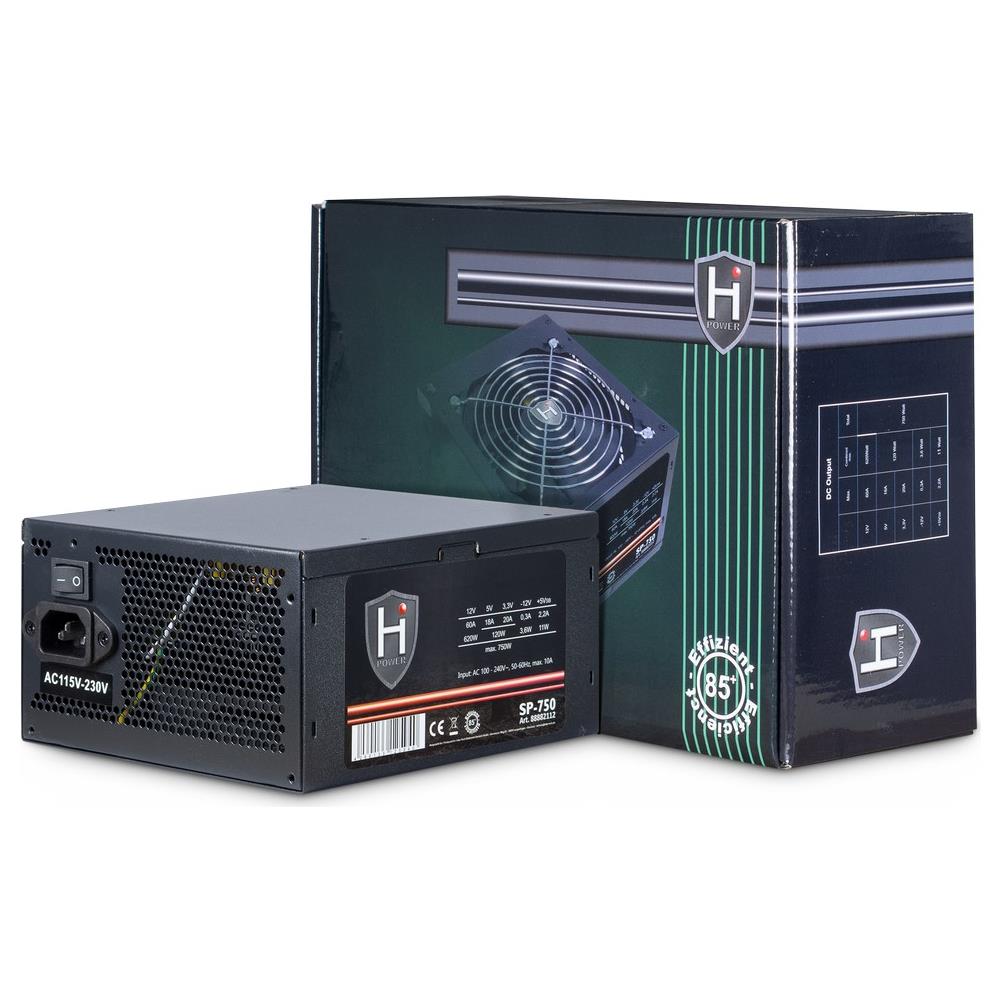 Hipower Sp-750 Alimentatore Per Computer 750 W 20+4 Pin Atx Atx Nero - Foto 1