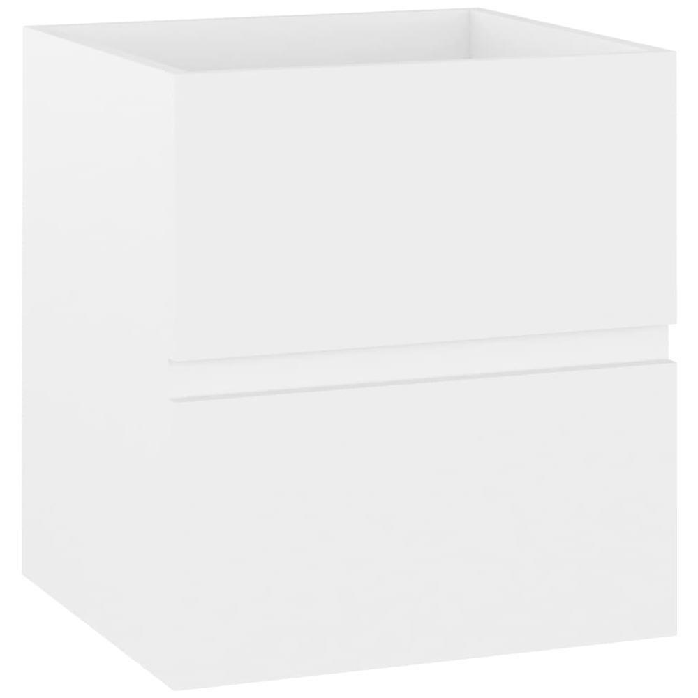 Mobile con Lavabo Integrato Bianco in Legno Multistrato - Foto 8