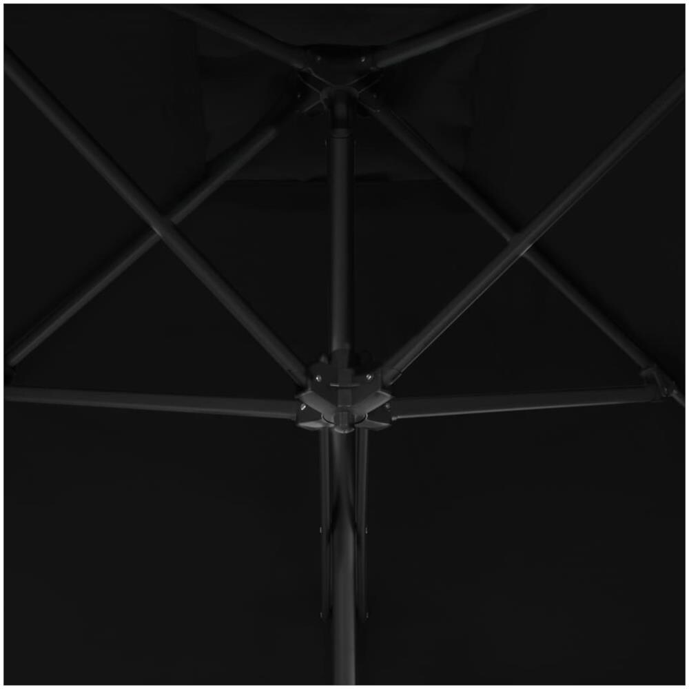 Ombrellone con Palo in Acciaio Nero 300x230 cm - Foto 3