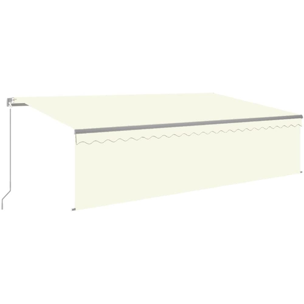 Tenda Retrattile Manuale con Parasole 5x3m Crema - Foto 1