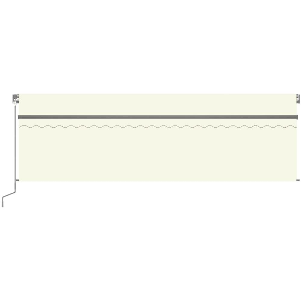 Tenda Retrattile Manuale con Parasole 5x3m Crema - Foto 2