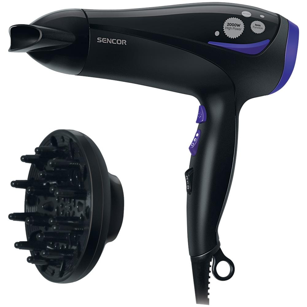 SHD 108VT - Asciugacapelli 2 Velocità Potenza 2000 W Colore Nero - Foto 1