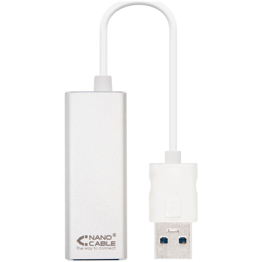 USB 3.0 / RJ-45, 0.15m USB 3.0 RJ-45 Argento cavo di interfaccia e adattatore - Foto 1