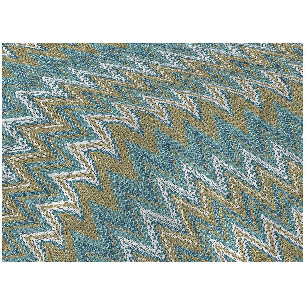 Trapuntino Piumino Estivo Pensieri Delicati Disegno Spinato Zig Zag Singolo Verde - Foto 2