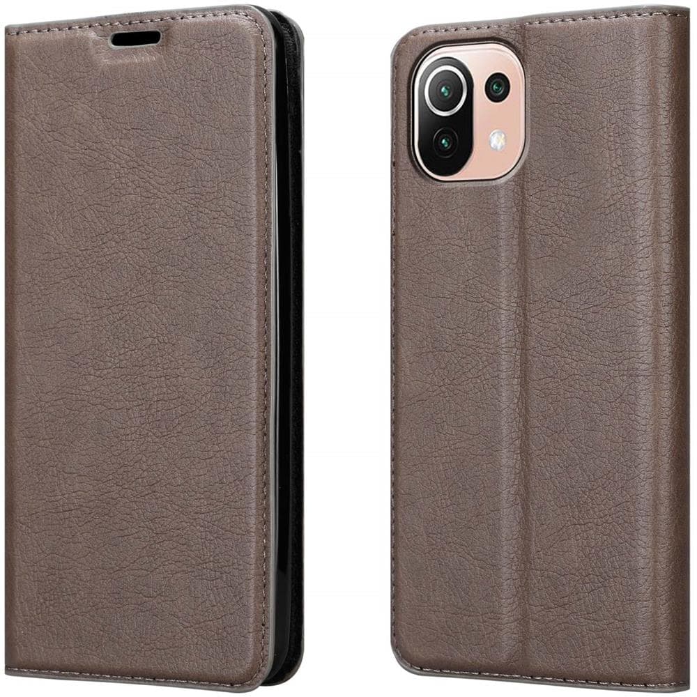 Custodia Compatibile Con Xiaomi Mi 11 Lite (4g / 5g) / 11 Lite Ne In Bruno Caffè - Coperchio Protettiva Con Chiusura Magnetica, Funzione Stand E Tasca Per Le Carte - Foto 8
