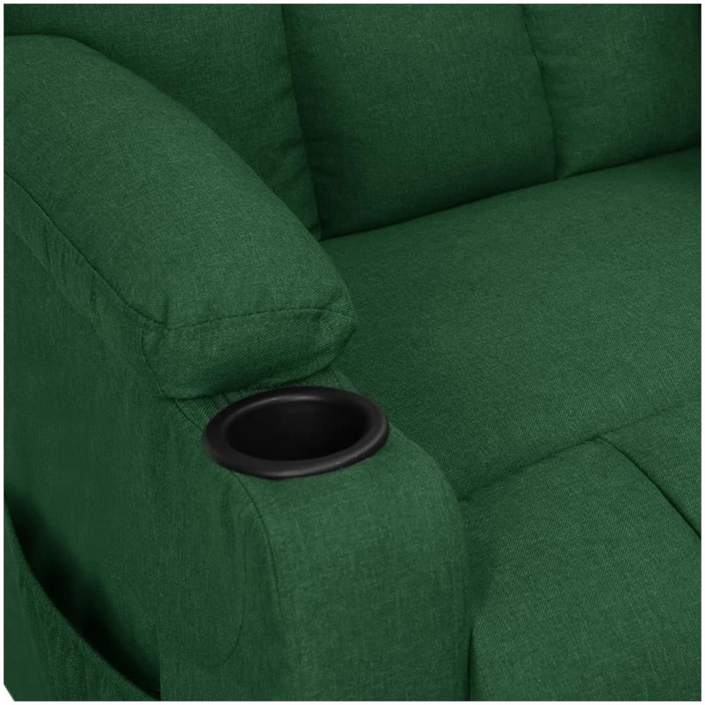 Poltrona Reclinabile Verde Scuro In Tessuto - Foto 2