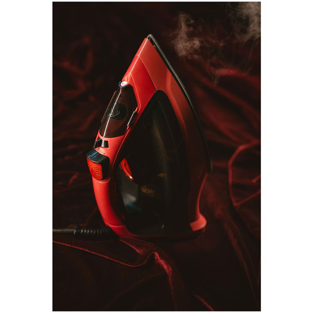 Ferro da Stiro a Secco e a Vapore MS5031 Capacità 0.4 Litri Potenza 300 Watt Colore Rosso / Nero - Foto 8