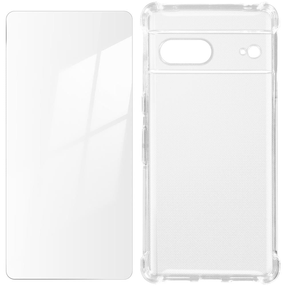 Kit Protezione Google Pixel 7 Cover Rinforzata + Vetro Temperato Trasparente - Foto 1