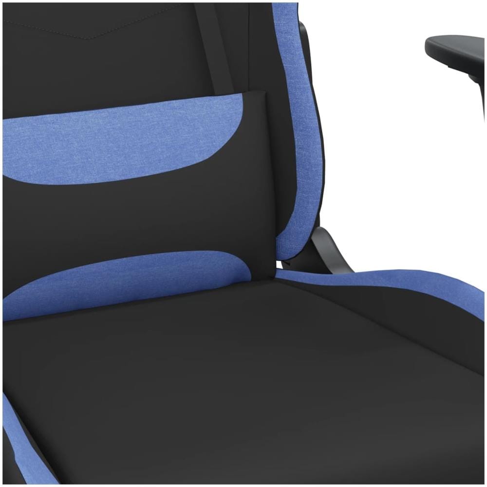 Sedia da Gaming Nero e Blu in Tessuto - Foto 2