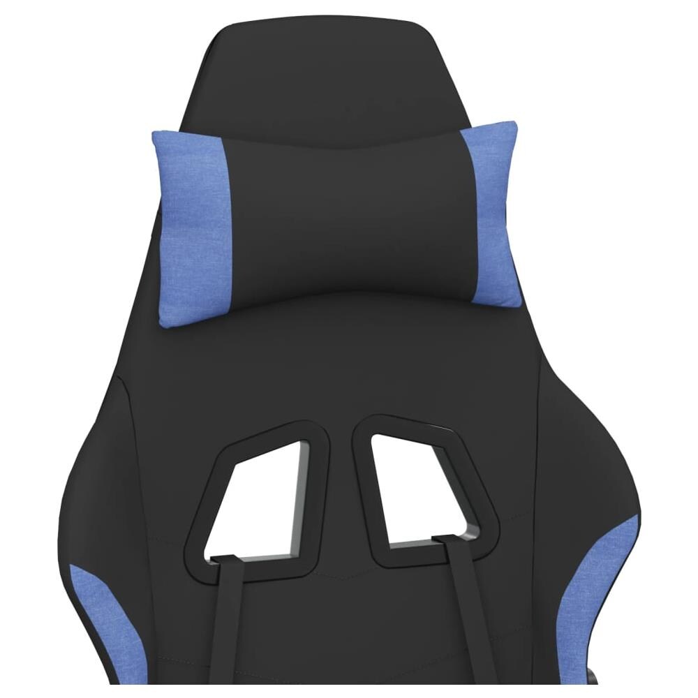Sedia da Gaming Nero e Blu in Tessuto - Foto 10