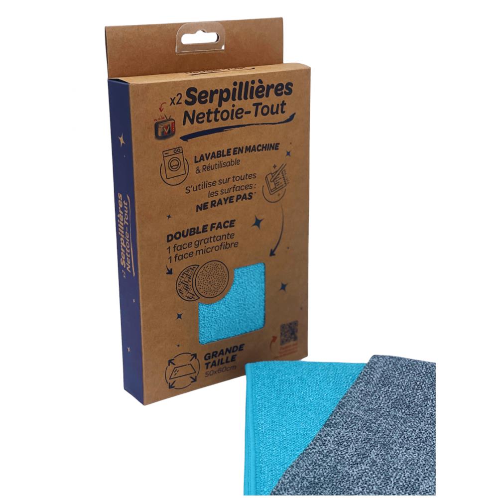 2 Spugne Clever - Venteo - Antigraffio Su Entrambi I Lati - Per Spolverare /pulire /lucidare Tutte Le Superfici - Microfibra Assorbente - 50x60cm - Foto 3