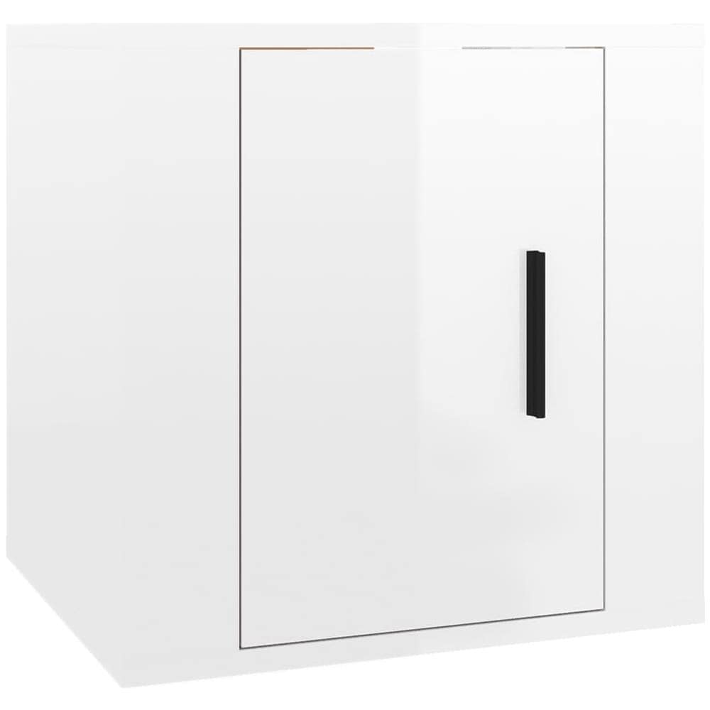 Mobile Porta Tv A Parete Bianco Lucido 40x34,5x40 Cm - Foto 2