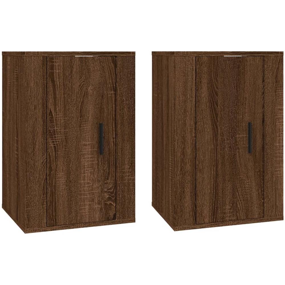 Mobili Porta Tv A Parete 2 Pz Rovere Marrone 40x34,5x60 Cm - Foto 2
