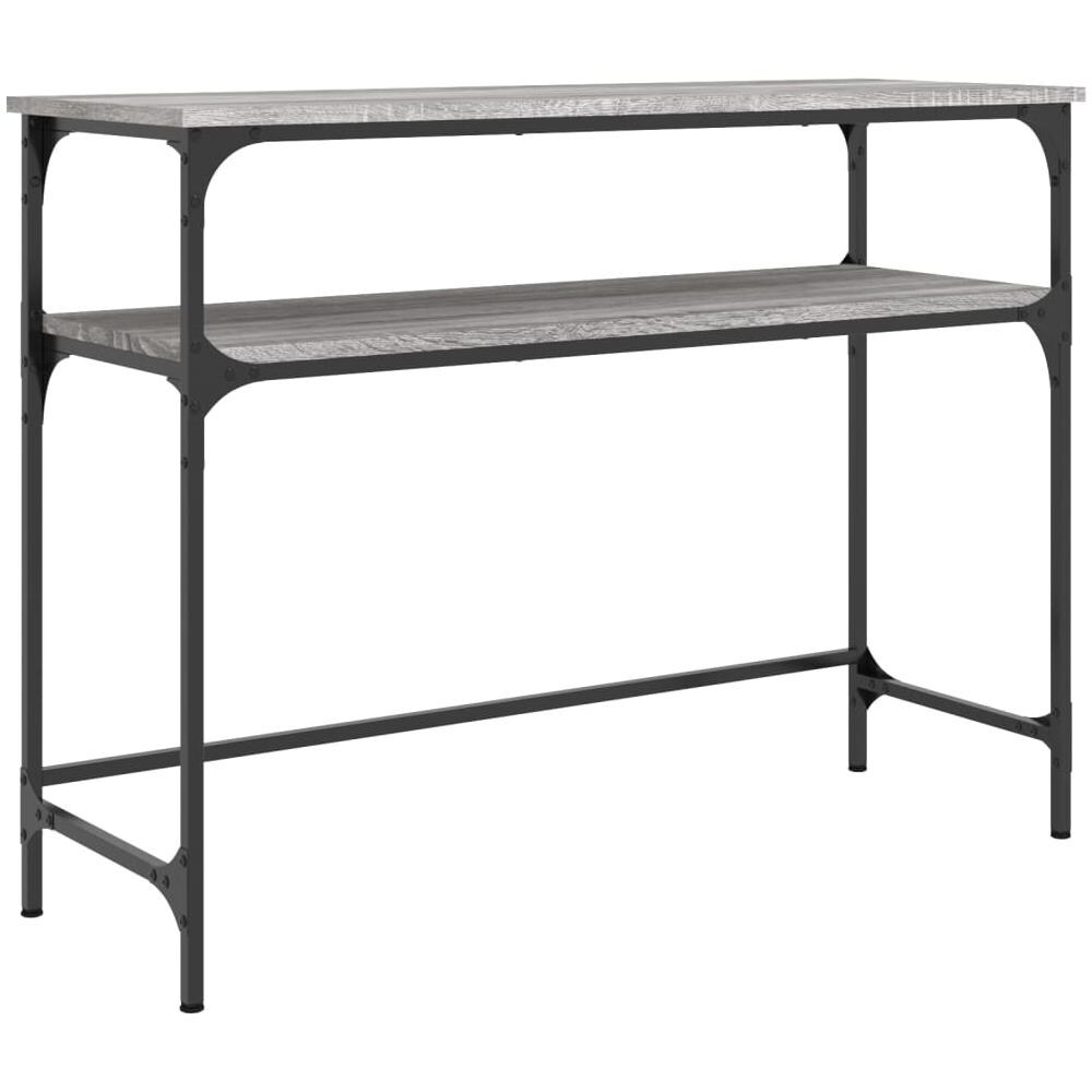 Tavolino Consolle Grigio Sonoma 100x35,5x75cm Legno Multistrato - Foto 2