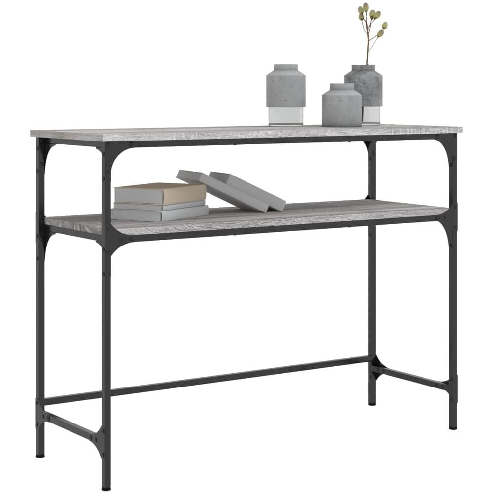 Tavolino Consolle Grigio Sonoma 100x35,5x75cm Legno Multistrato - Foto 3