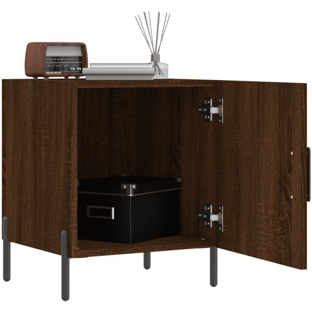 Comodino Rovere Marrone 40x40x50 Cm In Legno Multistrato - Foto 3