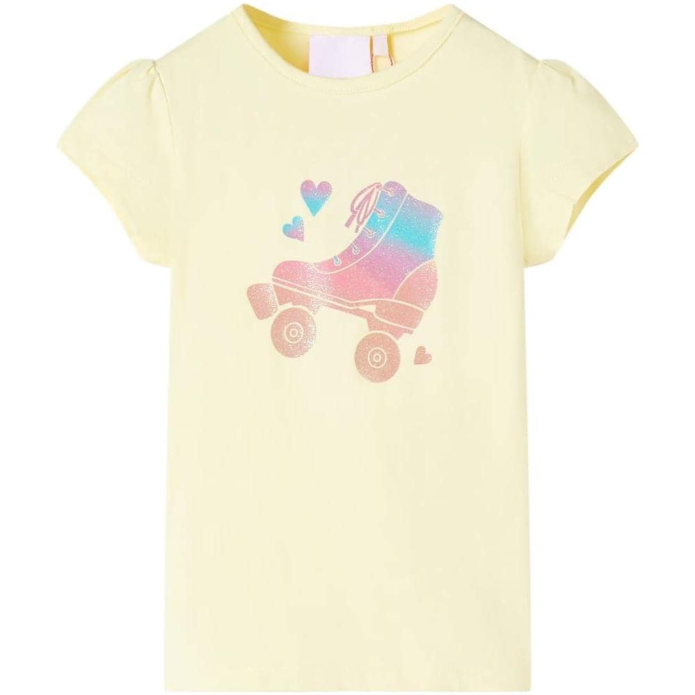 Maglietta da Bambina Giallo Tenue 128 - Foto 1