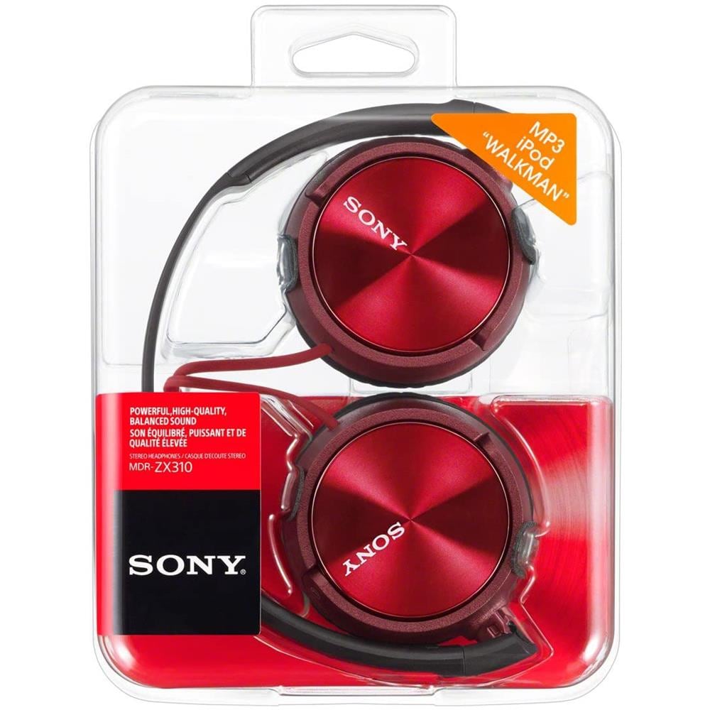 MDR-ZX310AP Cuffia Stereo Padiglione Auricolare Cablato con Microfono Integrato Colore Rosso - Foto 3