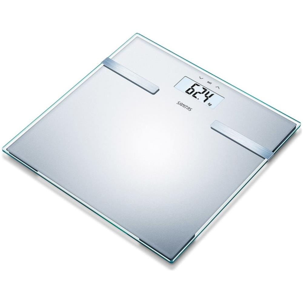 Bilancia Pesapersone Analisi Corporea In Vetro 180 Kg Argento - Foto 2