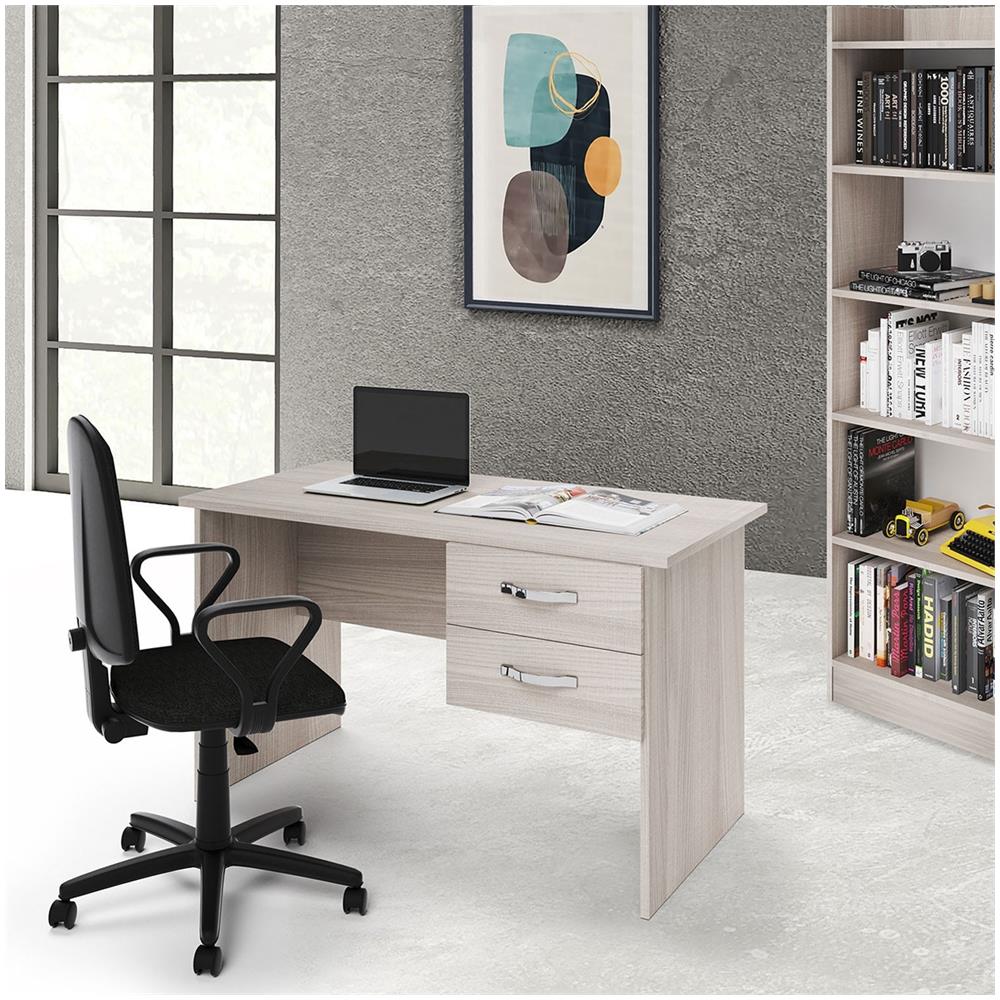 Scrivania Da Camera Olmo 2 Cassetti In Legno Nobilitato Cm119x64xh. 75 - Foto 2