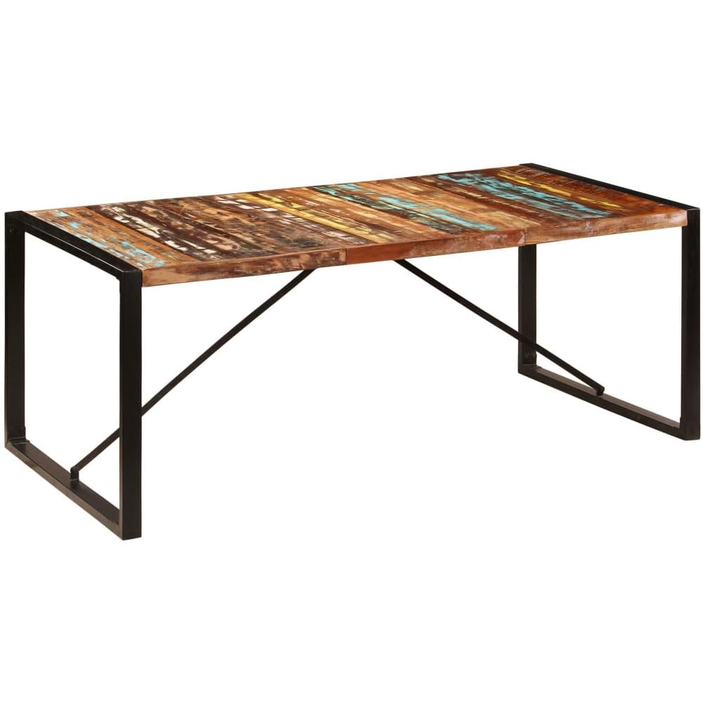 Tavolo Da Pranzo 200x100x75 Cm In Legno Massello Di Recupero - Foto 1