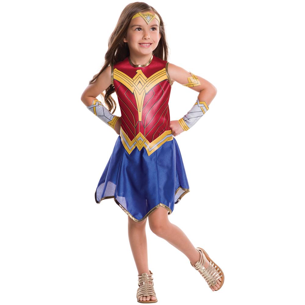 Costume Classico Wonder Woman Di Justice League Bambina - Taglia: 5/6 Anni (105/116 Cm)  - Foto 1