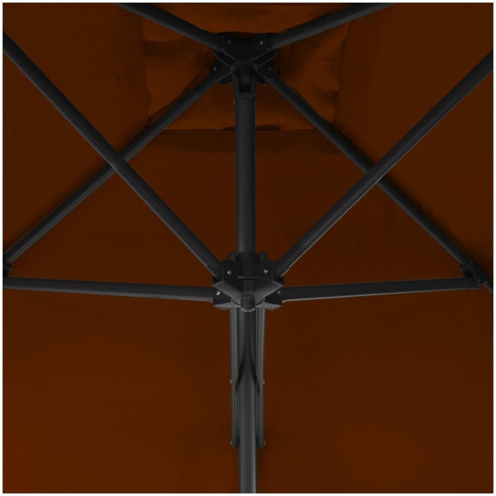 Ombrellone con Palo in Acciaio Terracotta 300x230 cm - Foto 2