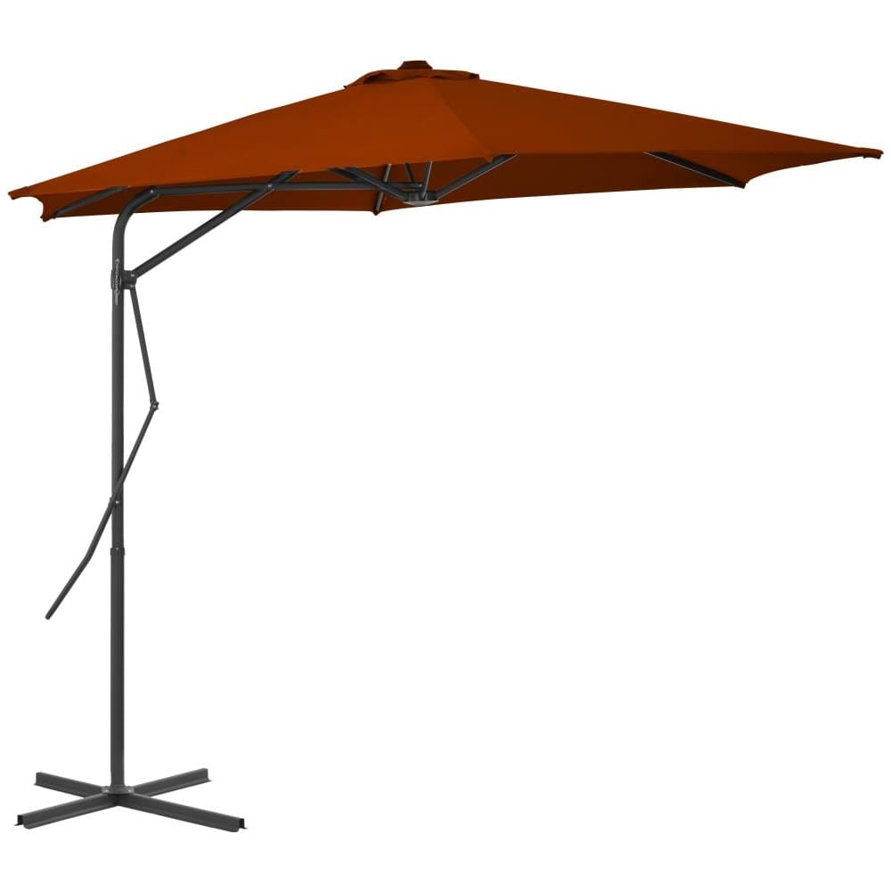 Ombrellone con Palo in Acciaio Terracotta 300x230 cm - Foto 3