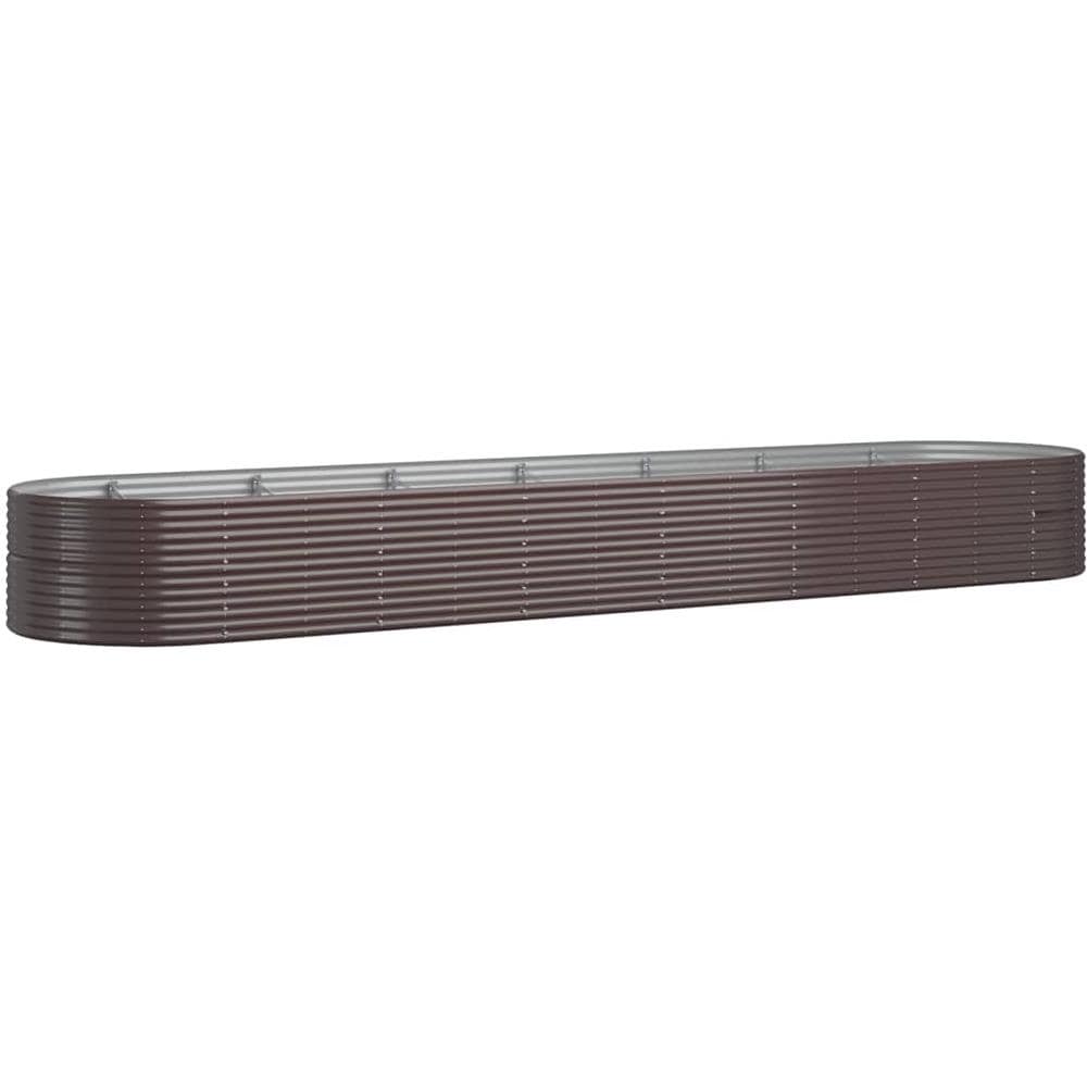 Letto Giardino Acciaio Vernice a Polvere 584x140x68 cm Marrone - Foto 1