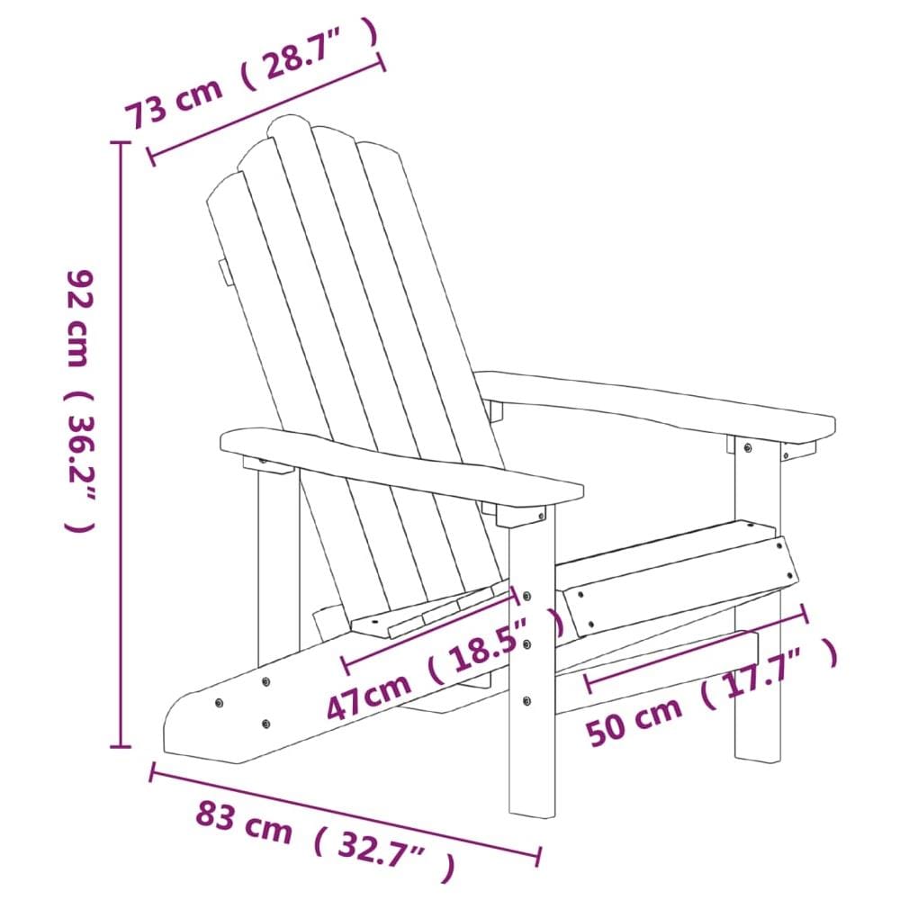 Sedia Da Giardino Con Tavolo Adirondack In Hdpe Marrone - Foto 7