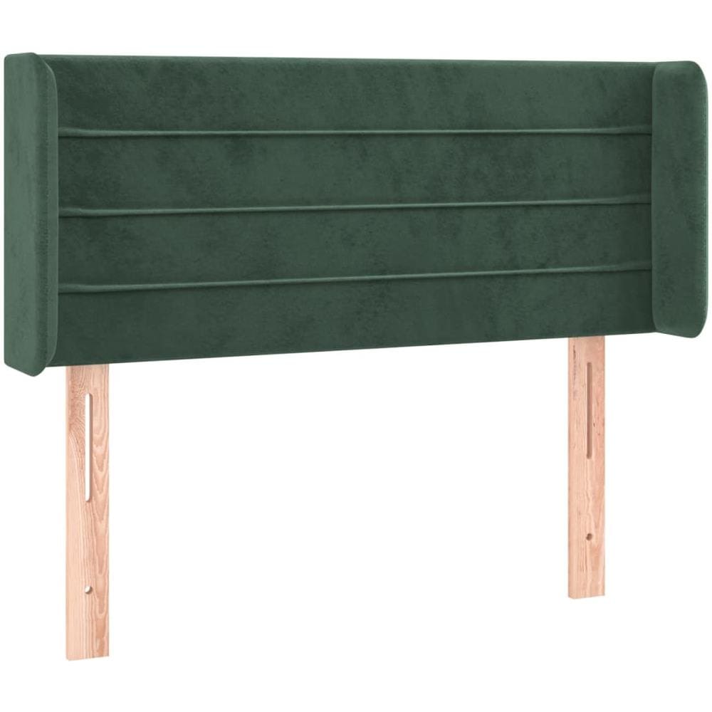 Testiera Ad Orecchio Verde Scuro 83x16x78/88 Cm In Velluto - Foto 2