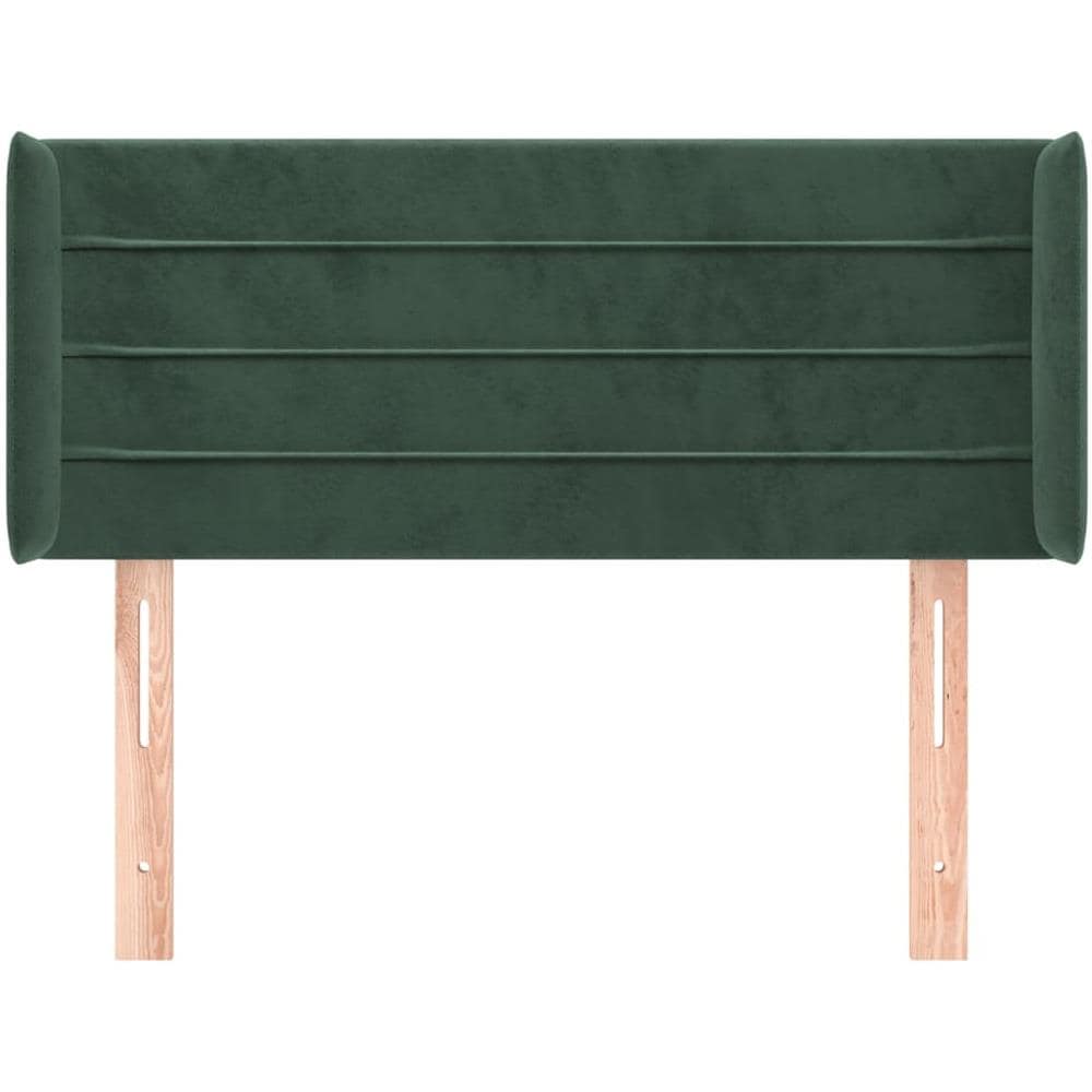 Testiera Ad Orecchio Verde Scuro 83x16x78/88 Cm In Velluto - Foto 3