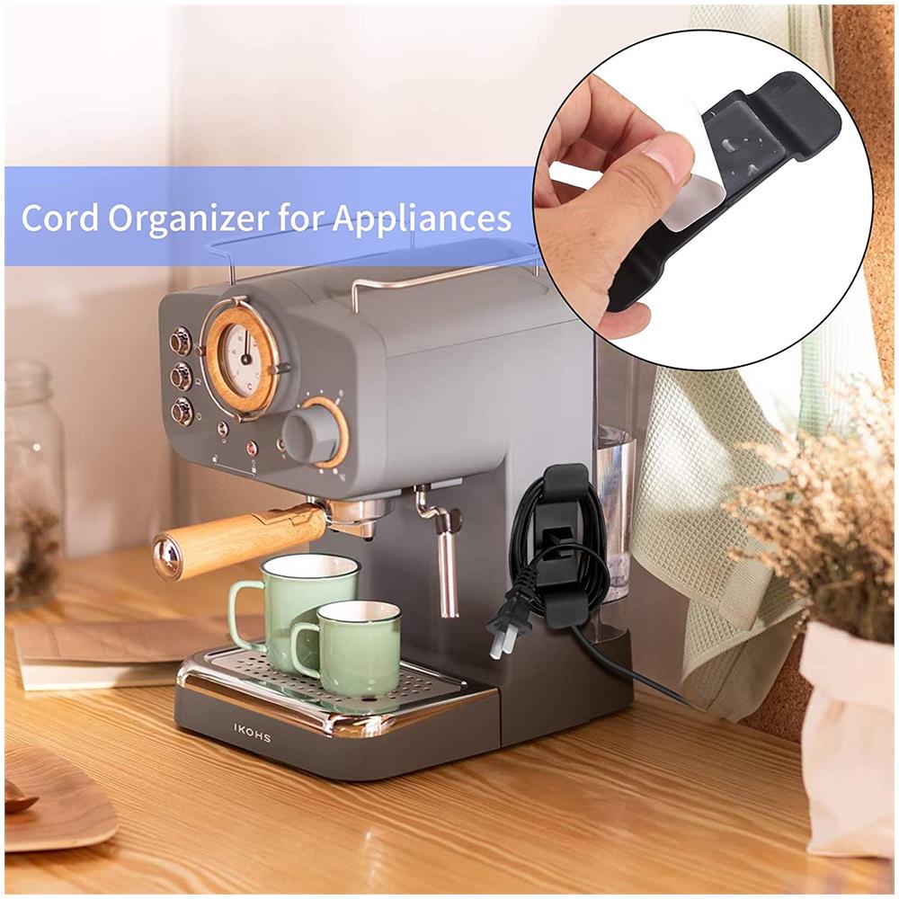 Organizzatore Di Cavi Per Elettrodomestici Da Cucina Da Incollare, Confezione Da 8 - Foto 5