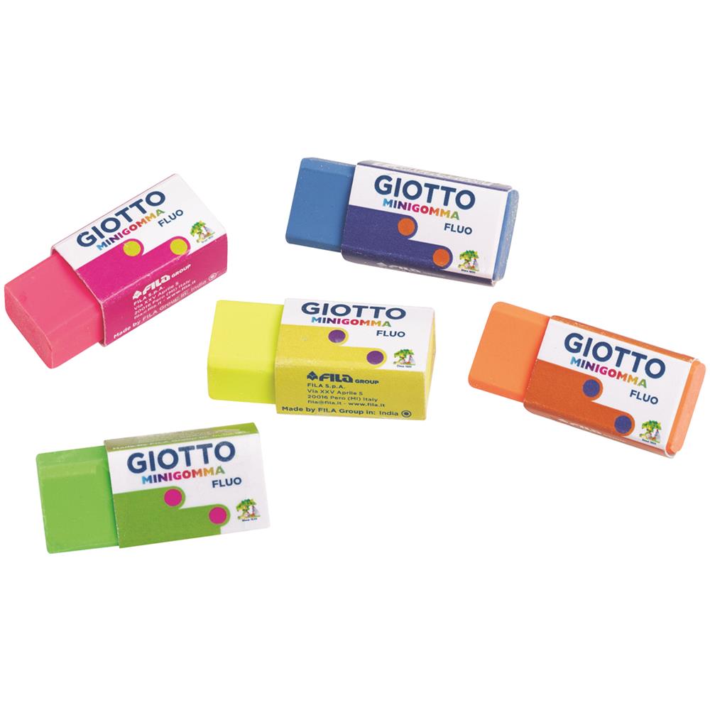 Gomma Cancellare Fila F025200 Giotto Mini Fluo Colori Assortiti - Foto 5