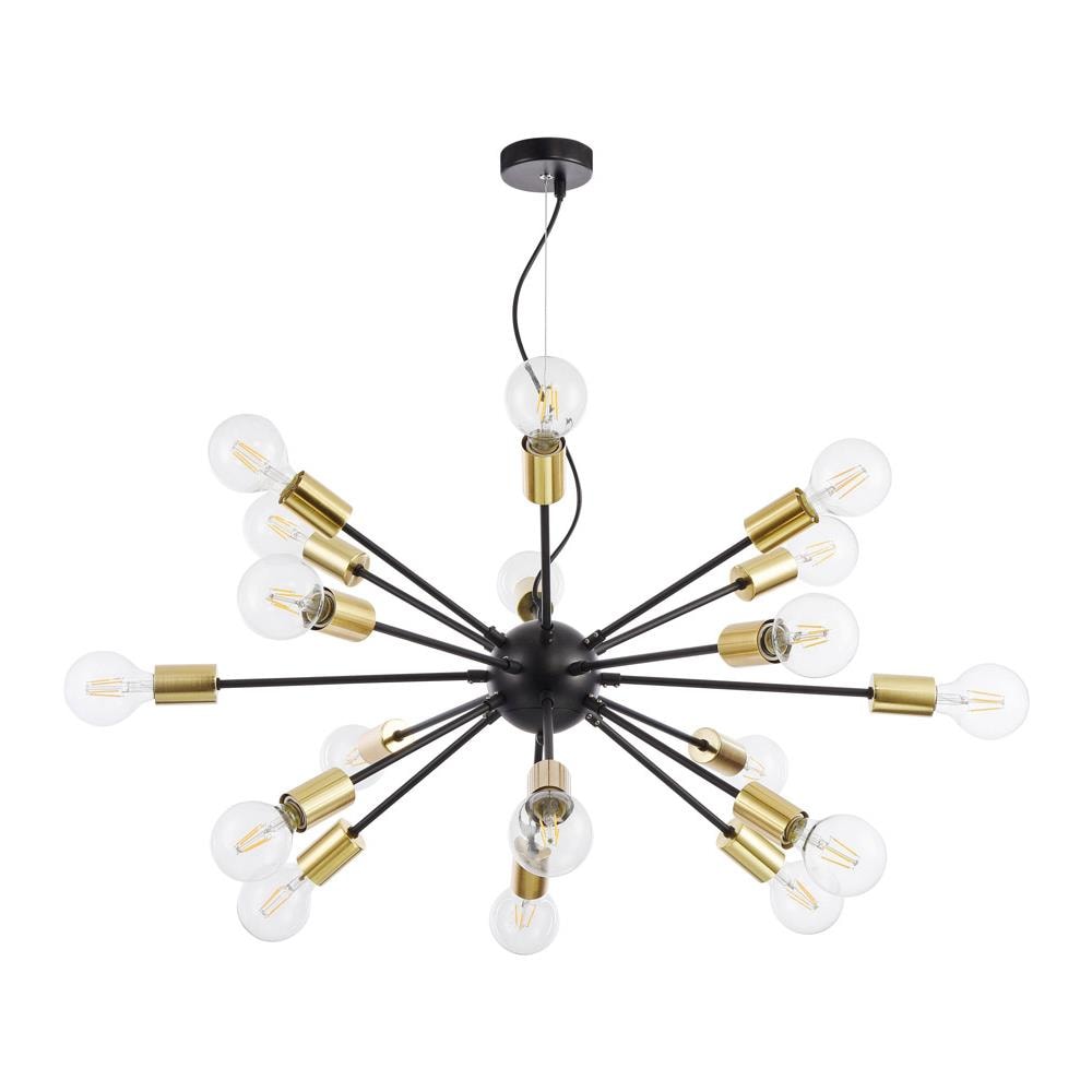 Lampadario Industrial - Minimal Jackson Metallo Nero 18 Luci - Foto 1