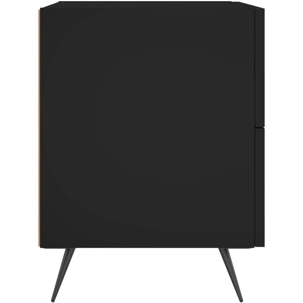 Comodini 2 Pz Neri 40x35x47,5 Cm In Legno Multistrato - Foto 7