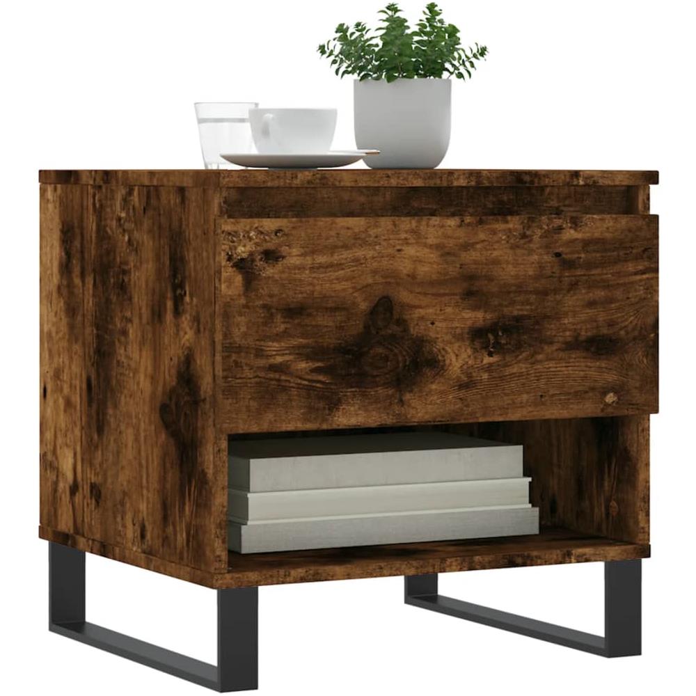 Tavolini Salotto 2pz Rovere Fumo 50x46x50 Cm Legno Multistrato - Foto 3