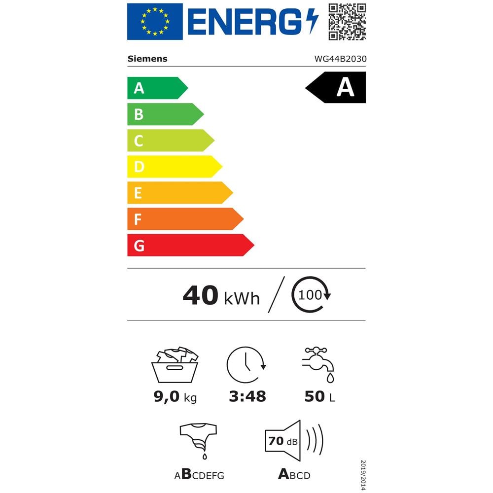 iQ700 WG44B2030 lavatrice Caricamento frontale 9 kg 1400 Giri /min Bianco - Foto 2