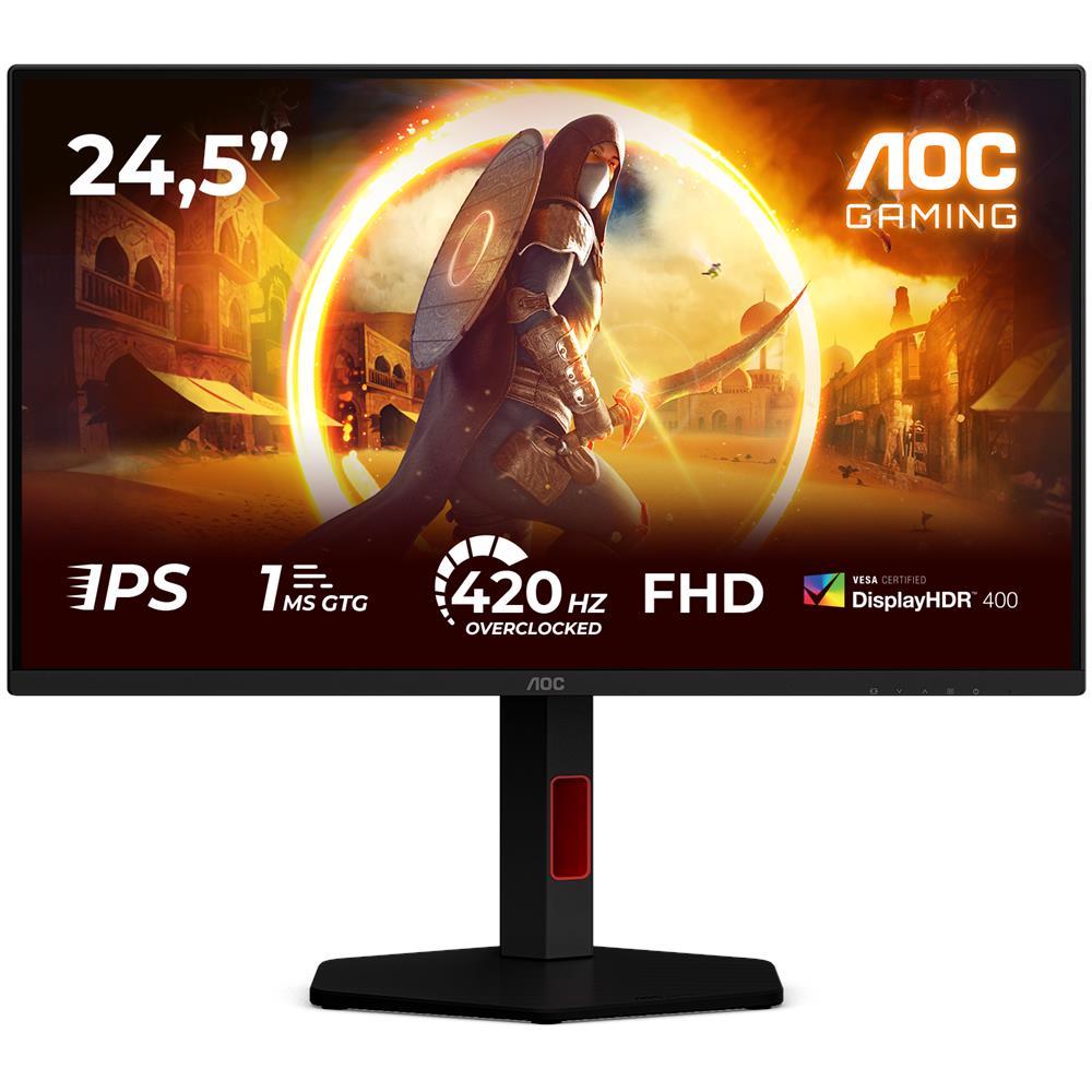 G4 25G4KUR Monitor PC 62,2 cm (24.5") 1920 x 1080 Pixel Full HD LED Nero, Rosso - Foto 1