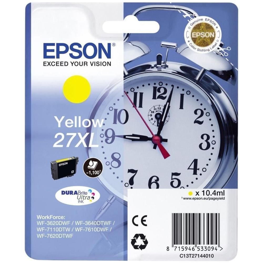 C13T27144022 Cartuccia Ink Originale Gialla per WorkForce Pro WF-3640DTWF Capacità 1100 Pagine - Foto 4