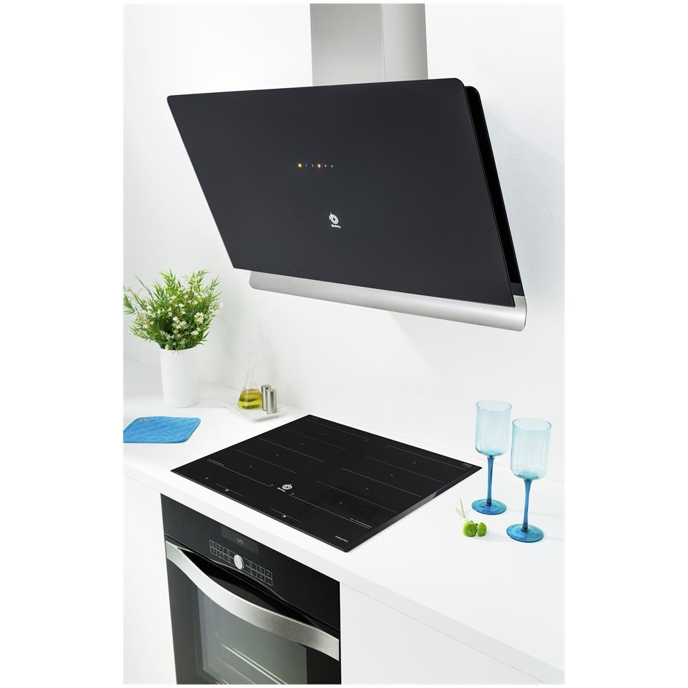 Cappa 3BC598GN a Parete da 90 cm Aspirante Colore Nero - Foto 4