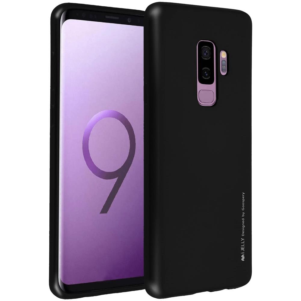 Cover Galaxy S9 Plus Cover Soft Touch Metallizzata Ijelly Goospery - Nera - Foto 1