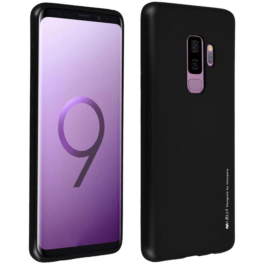 Cover Galaxy S9 Plus Cover Soft Touch Metallizzata Ijelly Goospery - Nera - Foto 2