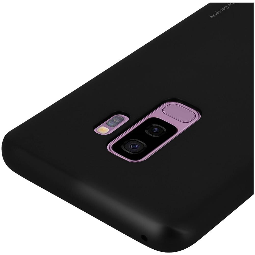 Cover Galaxy S9 Plus Cover Soft Touch Metallizzata Ijelly Goospery - Nera - Foto 5