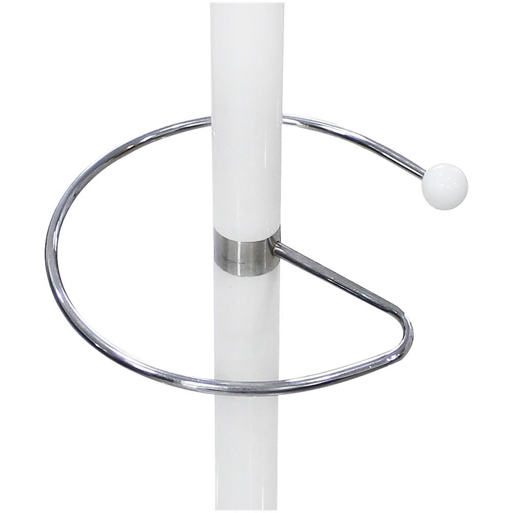 Dimensioni: 36,8 x 36,8 x 176,0 cm Diametro della Base: 33,0 cm Todeco Colore: Bianco Appendiabiti per Cappotti e Cappelli