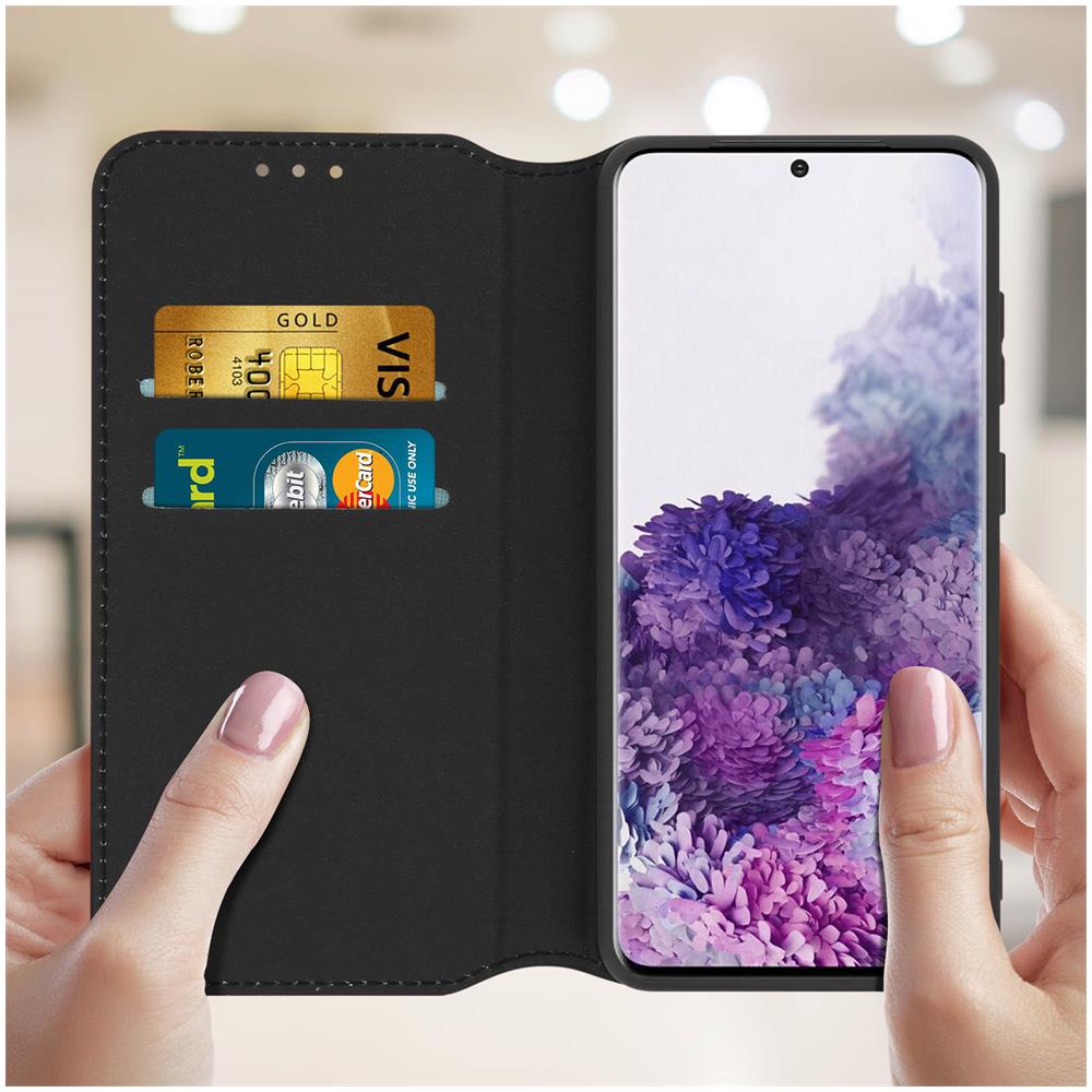 Custodia Samsung Galaxy S20 Plus Portacarte Funzione Supporto Similpelle Nero - Foto 2