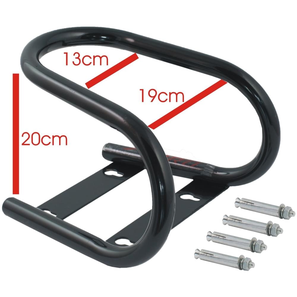 Cavalletto Blocca Ruota Moto Anteriore Nero Universale Metallo Nero - Foto 2