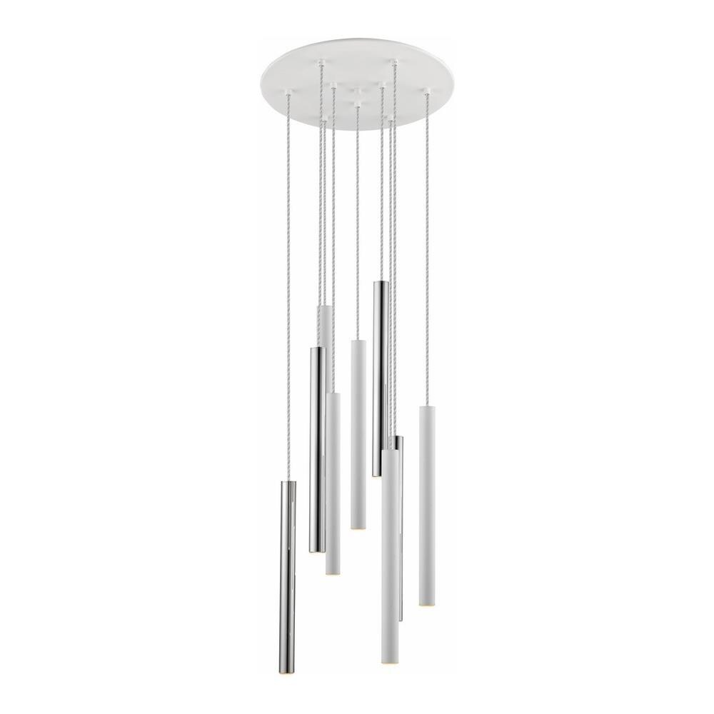 Sospensione A Soffitto A Goccia A Grappolo Integrato A 9 Luci A Led Bianco Opaco, Oro - Foto 1