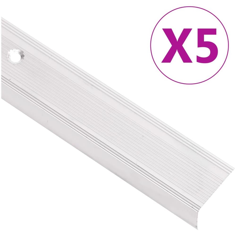 Profili A L Per Gradini 5 Pz In Alluminio 100 Cm Argento - Foto 1